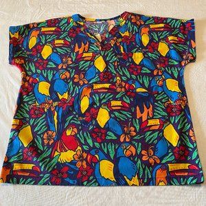 SCRUBS KEY WEST WOMEN'S SCRUB TOP SIZE M